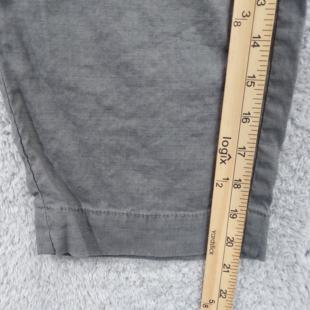 J. Jill Capri Pants Women's Size 8 Gray Linen Blend Stretch‎ Cropped Trousers - Picture 7 of 12
